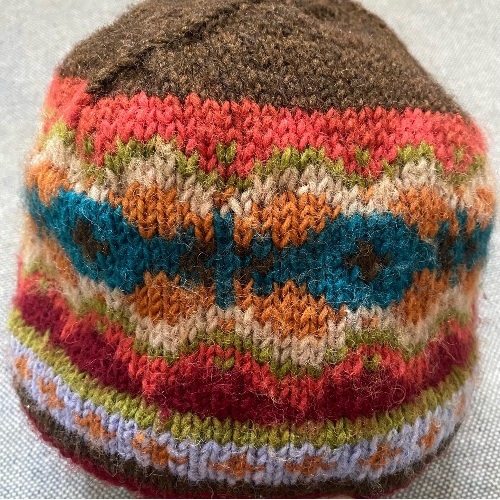 Lost Horizons Knit Wool Winter Beanie Hat - Nepal